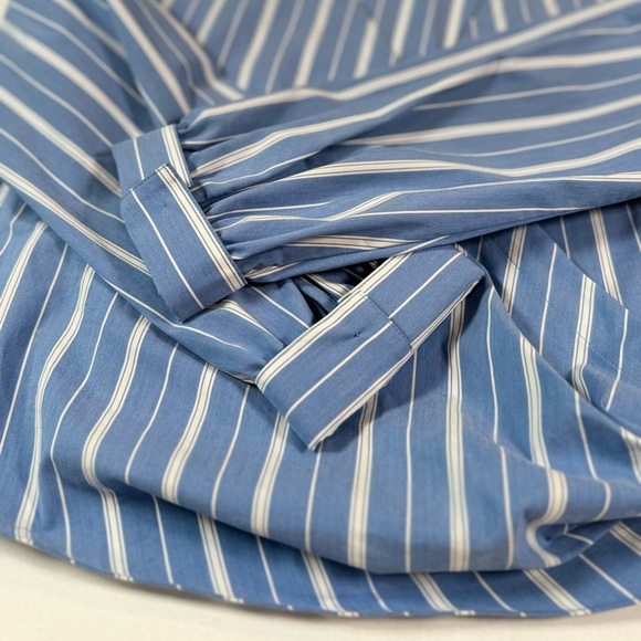 THEORY Quincy Striped Wrap Top Size L - Picture 8 of 12